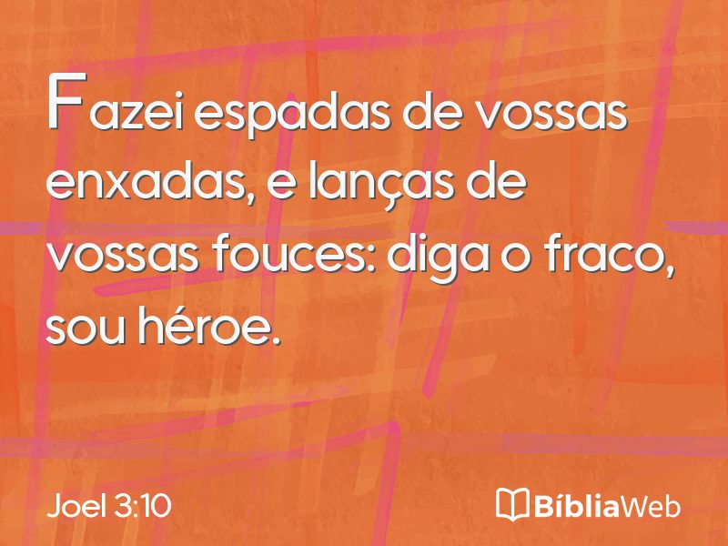 Joel 3:10 em imagem para compartilhar