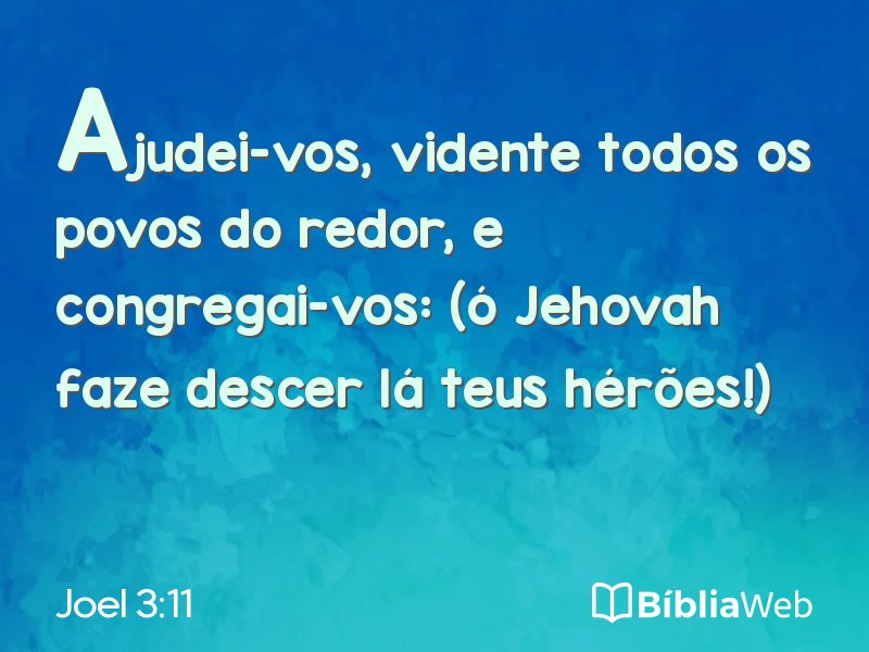Joel 3:11 em imagem para compartilhar