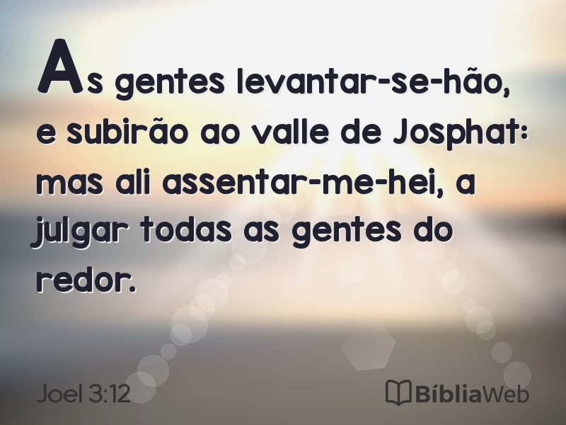 Joel 3:12 em imagem para compartilhar