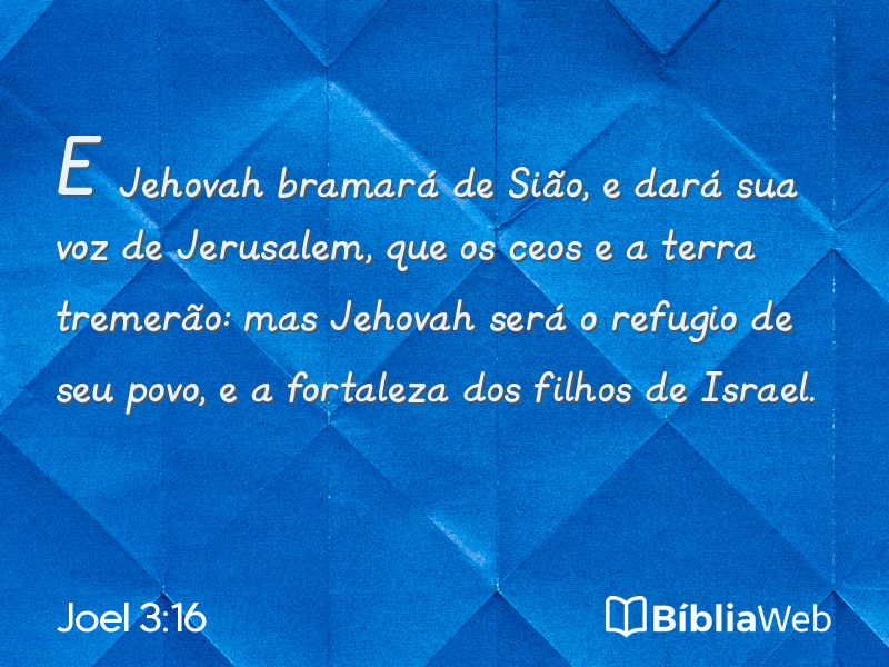 Joel 3:16 em imagem para compartilhar