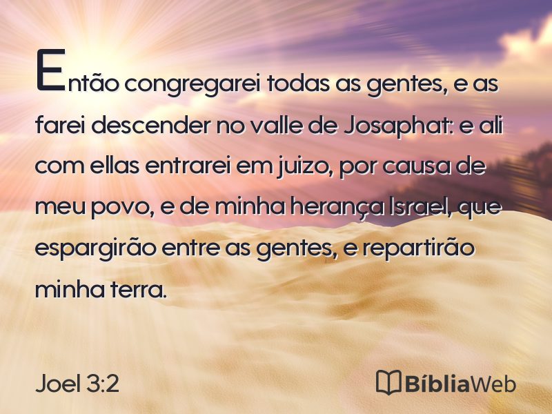 Joel 3:2 em imagem para compartilhar