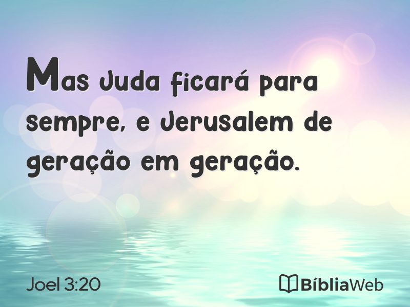 Joel 3:20 em imagem para compartilhar