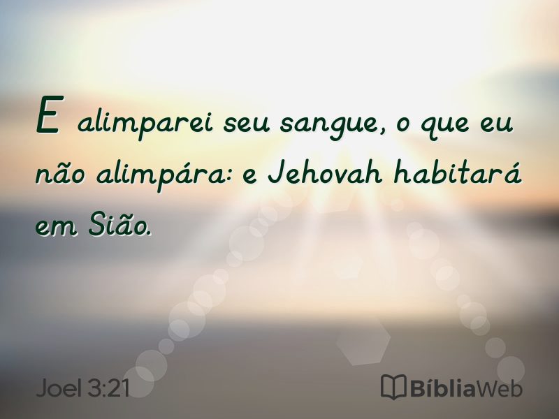 Joel 3:21 em imagem para compartilhar