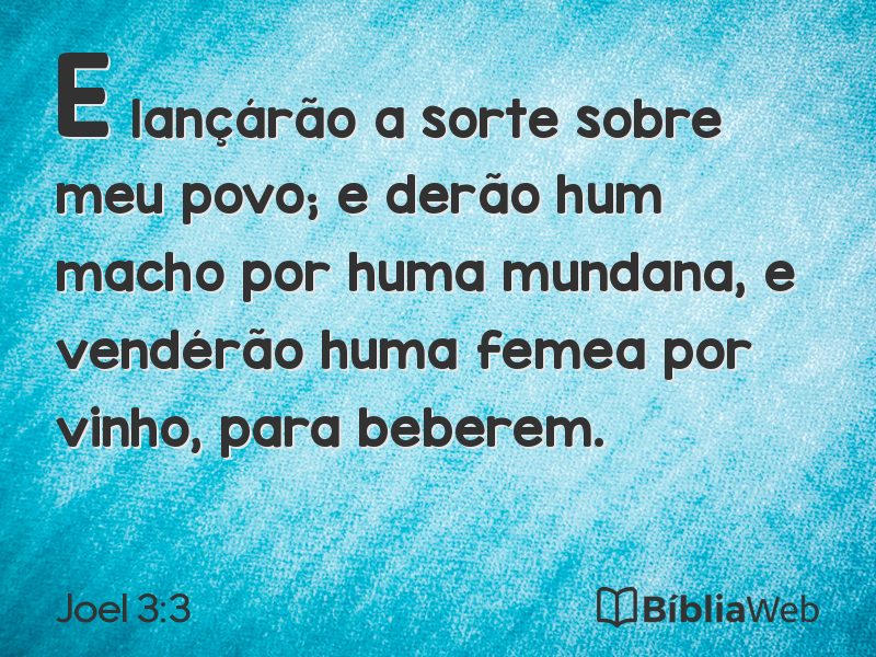 Joel 3:3 em imagem para compartilhar