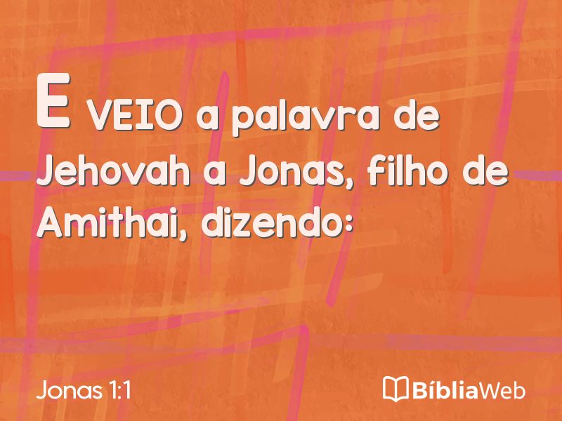 Jonas 1:1 em imagem para compartilhar