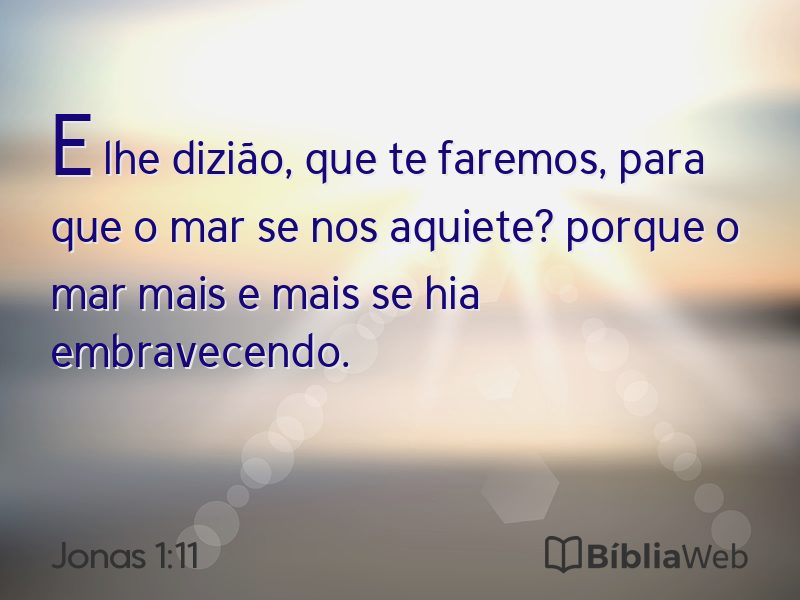 Jonas 1:11 em imagem para compartilhar