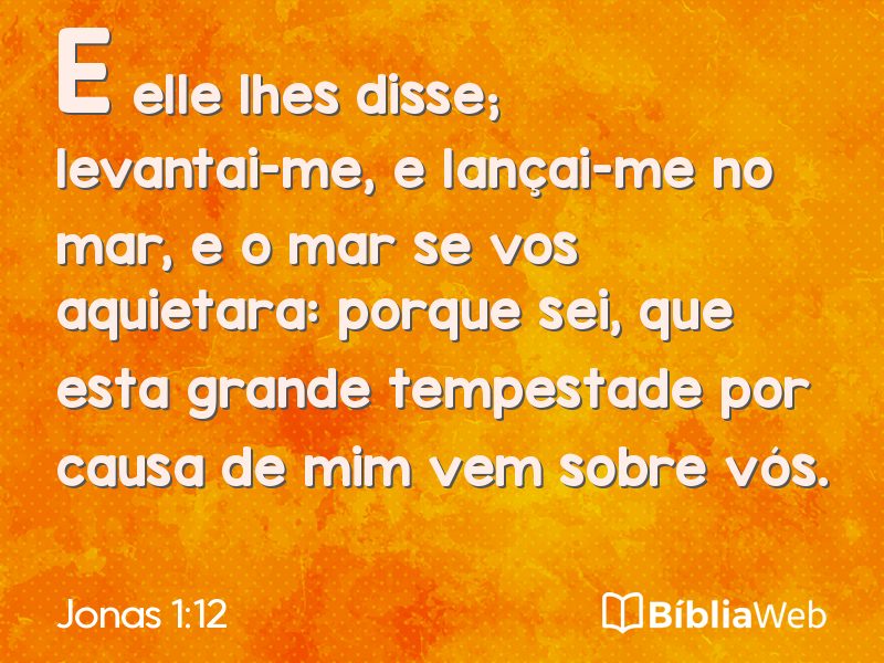 Jonas 1:12 em imagem para compartilhar