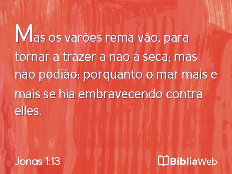 Jonas 1:13 em imagem para compartilhar