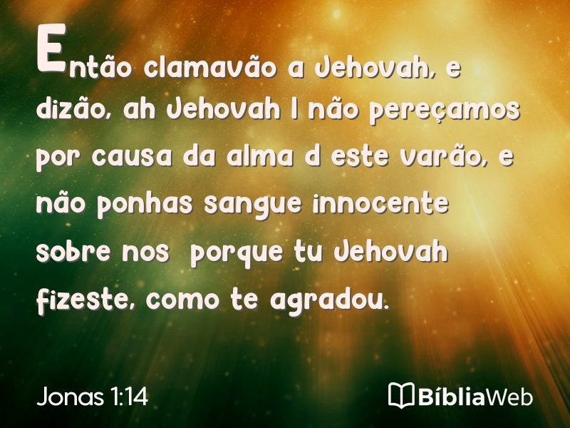 Jonas 1:14 em imagem para compartilhar