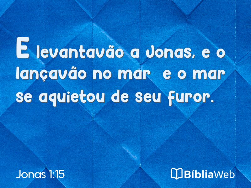Jonas 1:15 em imagem para compartilhar