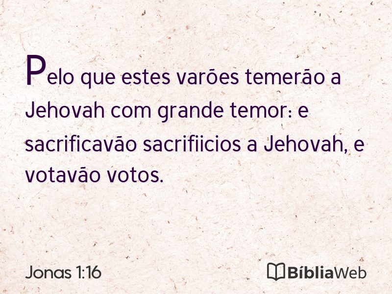 Jonas 1:16 em imagem para compartilhar