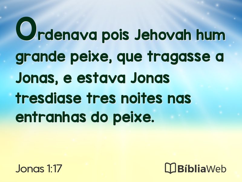 Jonas 1:17 em imagem para compartilhar