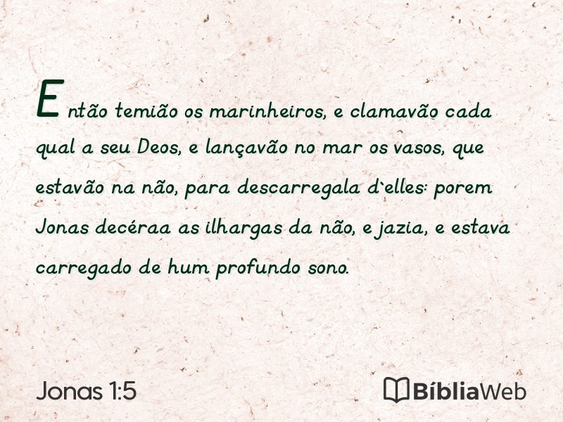 Jonas 1:5 em imagem para compartilhar