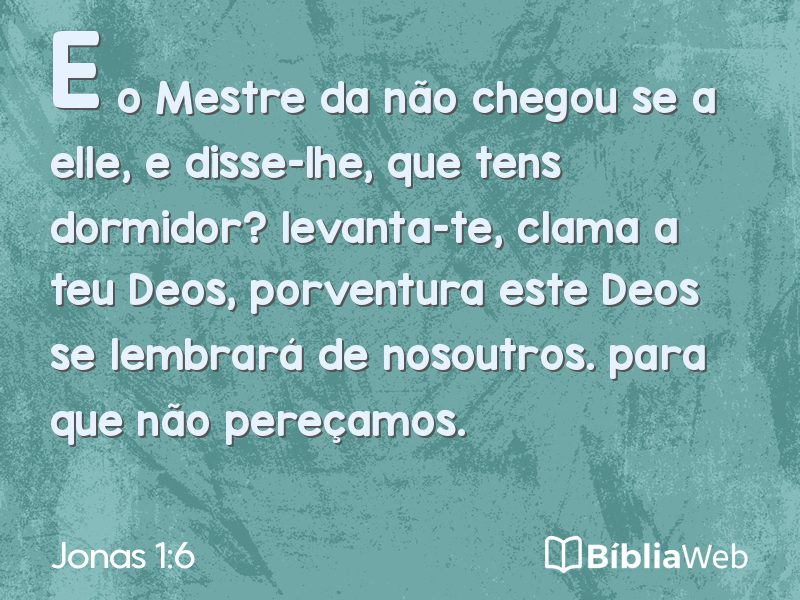 Jonas 1:6 em imagem para compartilhar
