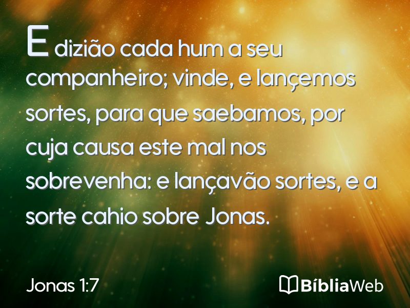 Jonas 1:7 em imagem para compartilhar