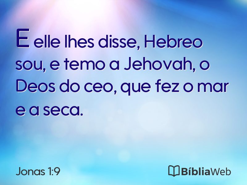 Jonas 1:9 em imagem para compartilhar
