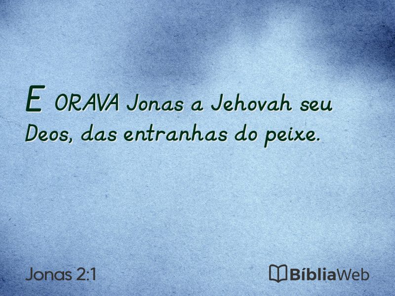 Jonas 2:1 em imagem para compartilhar