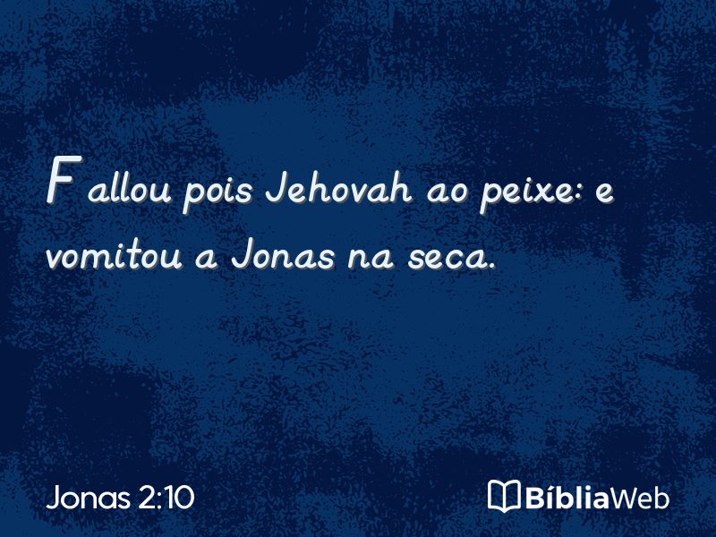 Jonas 2:10 em imagem para compartilhar