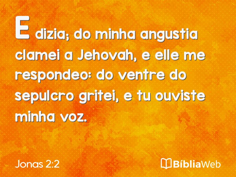 Jonas 2:2 em imagem para compartilhar