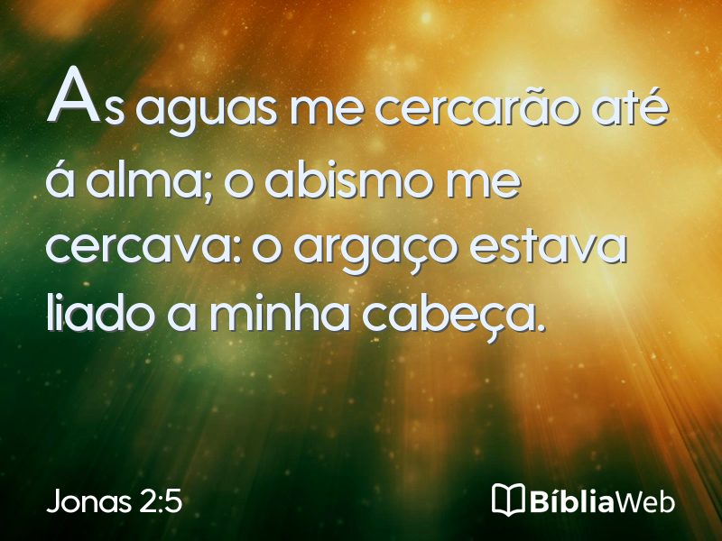 Jonas 2:5 em imagem para compartilhar