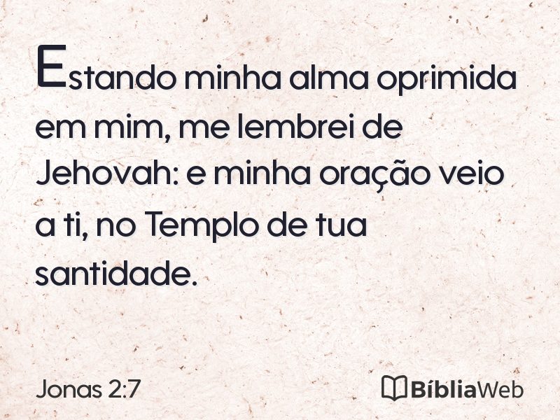 Jonas 2:7 em imagem para compartilhar