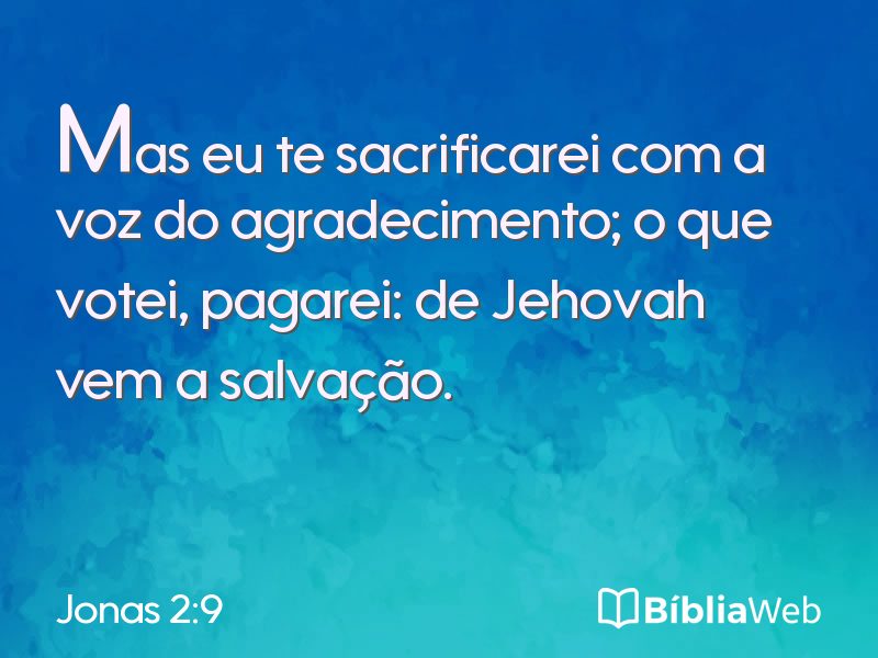 Jonas 2:9 em imagem para compartilhar