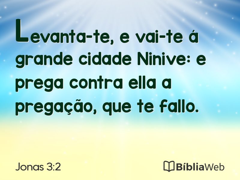 Jonas 3:2 em imagem para compartilhar