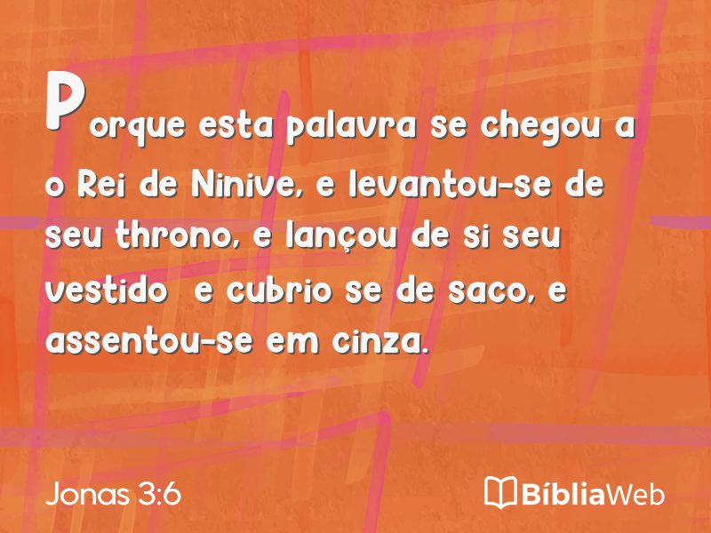 Jonas 3:6 em imagem para compartilhar