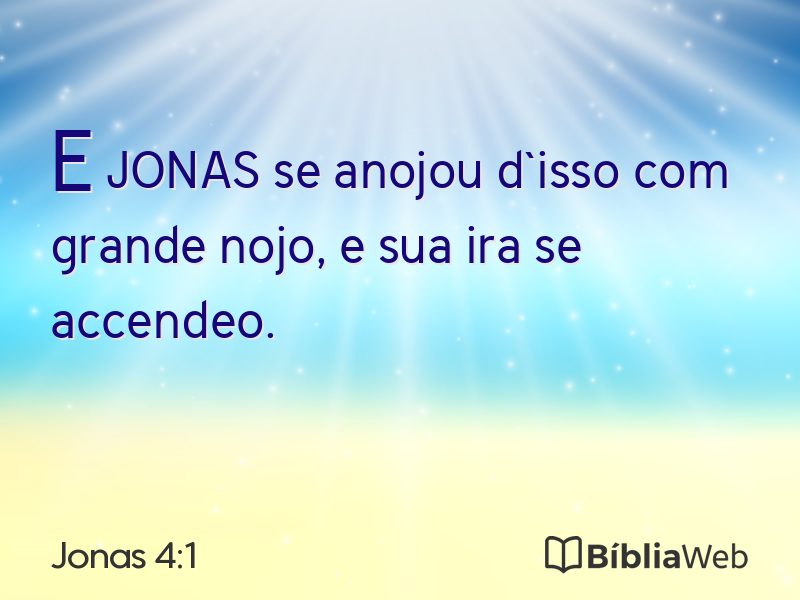 Jonas 4:1 em imagem para compartilhar