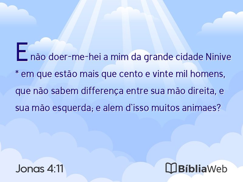 Jonas 4:11 em imagem para compartilhar