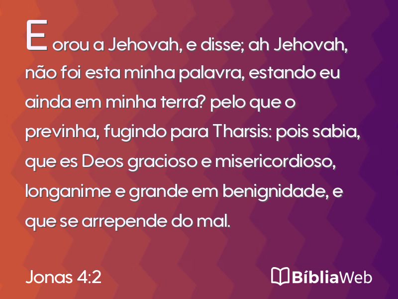Jonas 4:2 em imagem para compartilhar