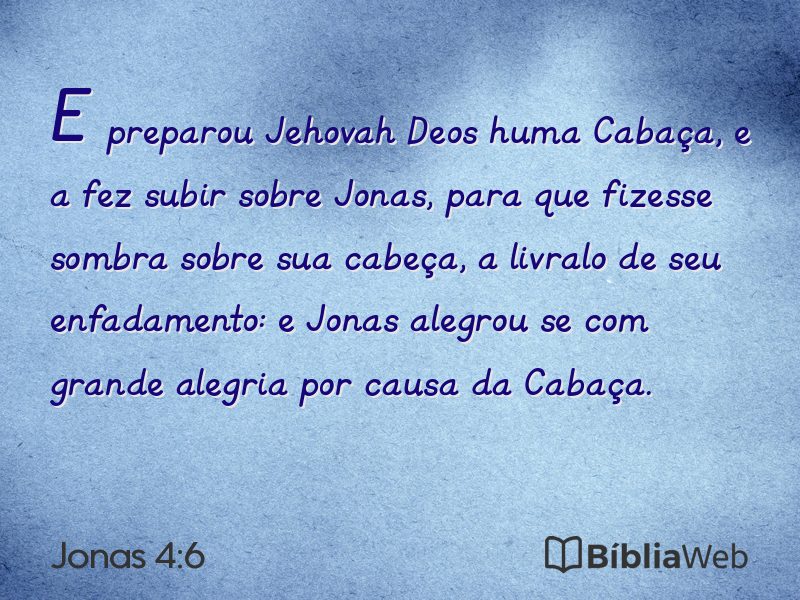 Jonas 4:6 em imagem para compartilhar
