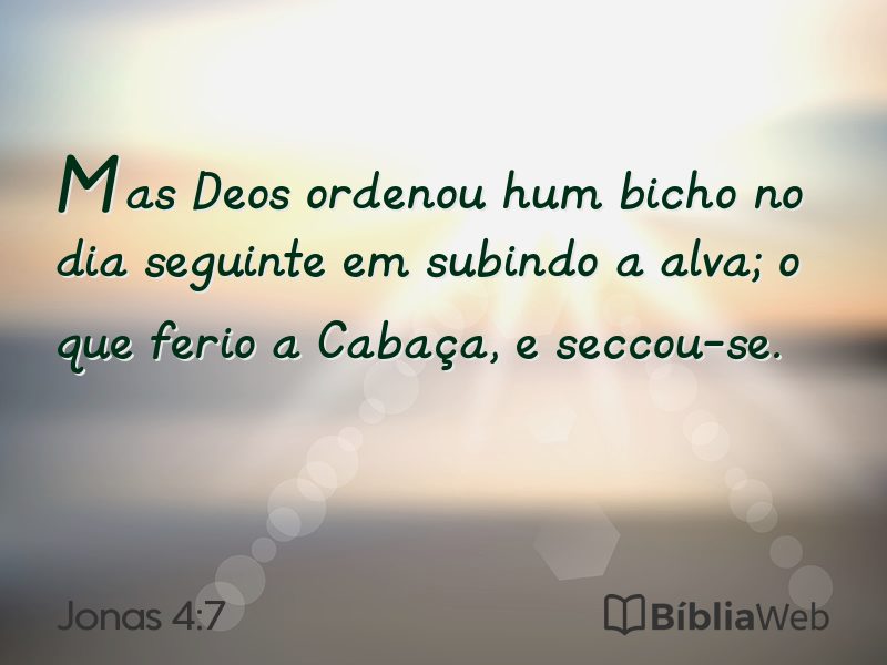 Jonas 4:7 em imagem para compartilhar