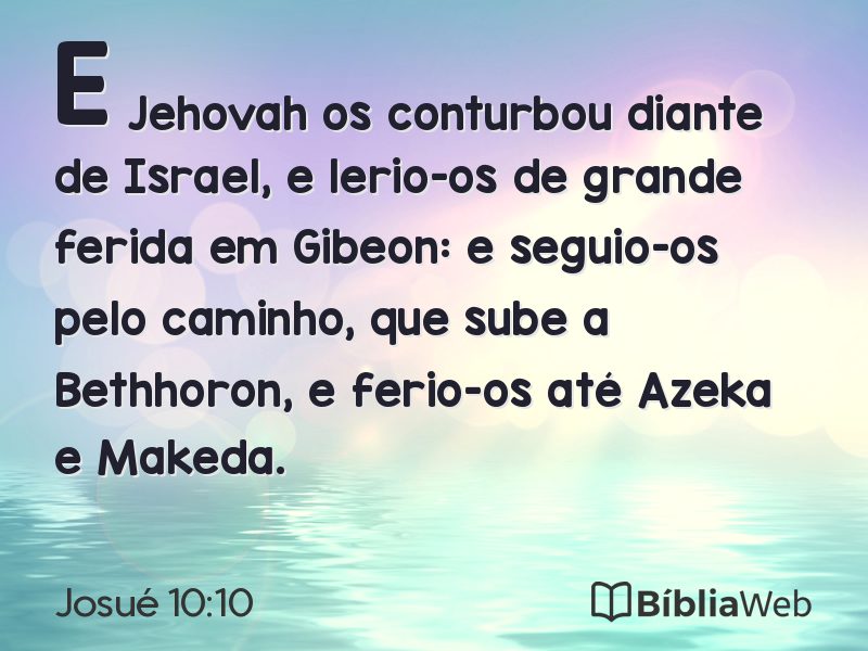 Josué 10:10 em imagem para compartilhar