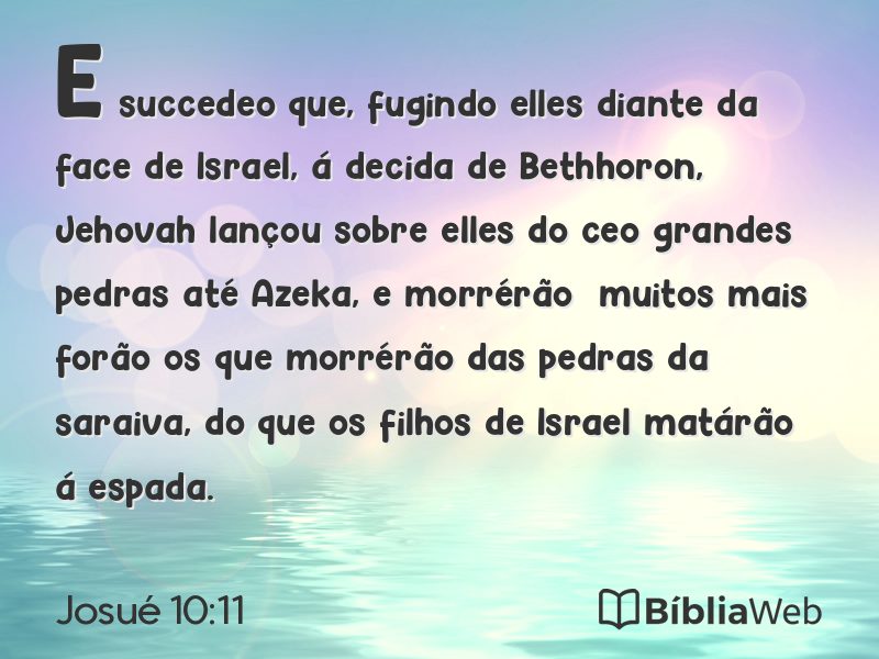 Josué 10:11 em imagem para compartilhar