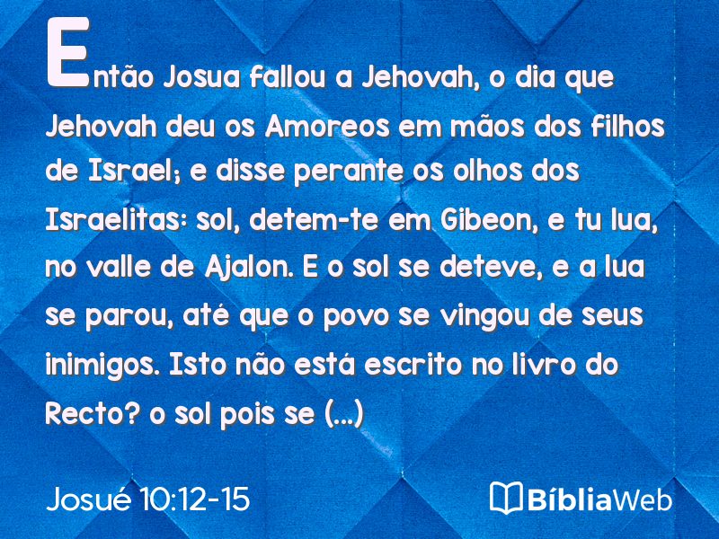 Josué 10:12-15 em imagem para compartilhar
