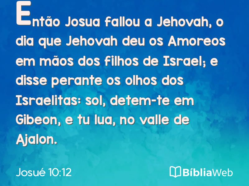 Josué 10:12 em imagem para compartilhar