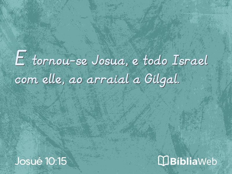 Josué 10:15 em imagem para compartilhar