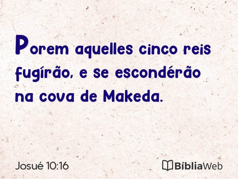 Josué 10:16 em imagem para compartilhar