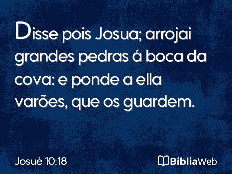 Josué 10:18 em imagem para compartilhar