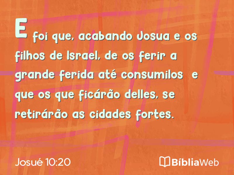 Josué 10:20 em imagem para compartilhar