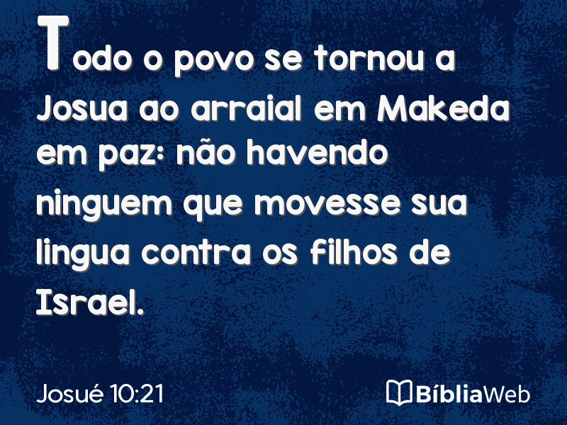 Josué 10:21 em imagem para compartilhar