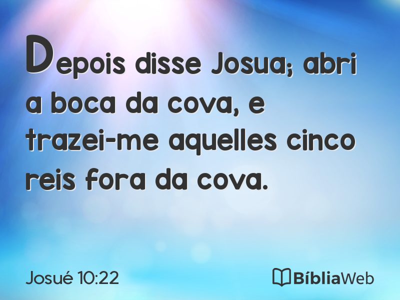Josué 10:22 em imagem para compartilhar