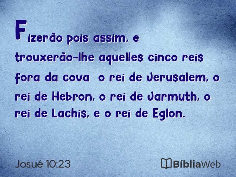 Josué 10:23 em imagem para compartilhar