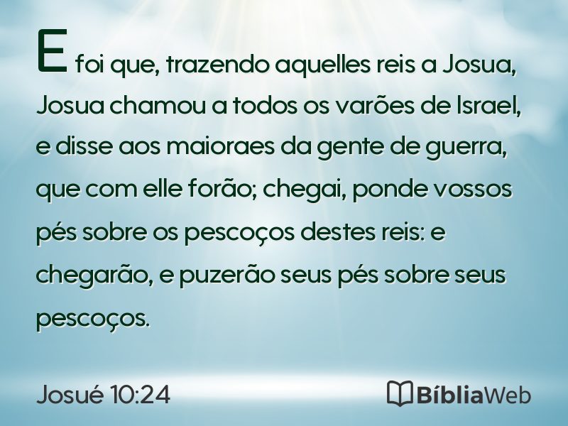 Josué 10:24 em imagem para compartilhar