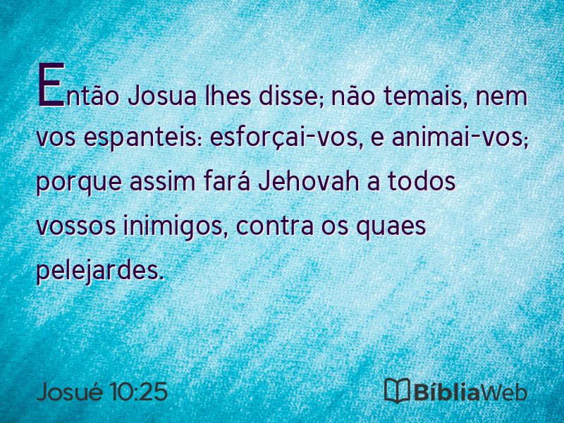 Josué 10:25 em imagem para compartilhar