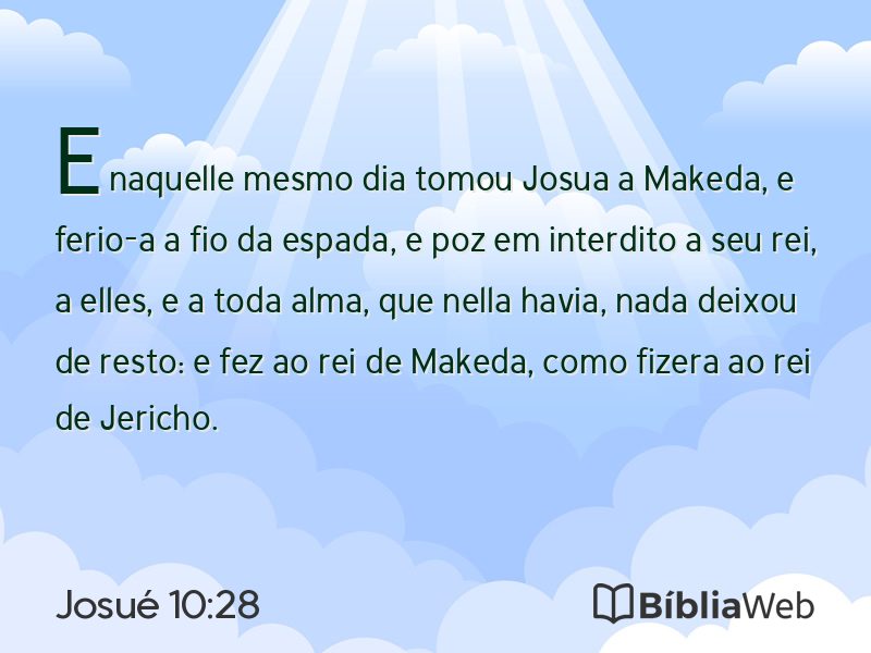 Josué 10:28 em imagem para compartilhar