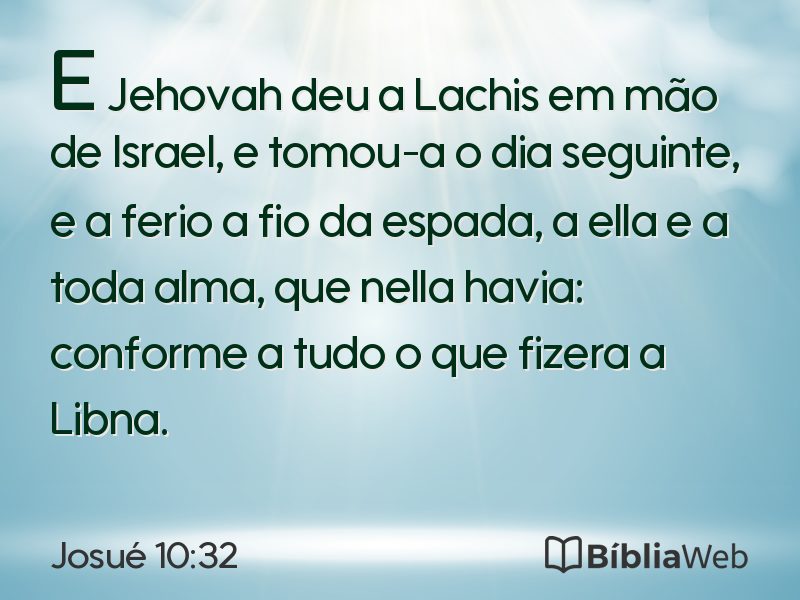 Josué 10:32 em imagem para compartilhar