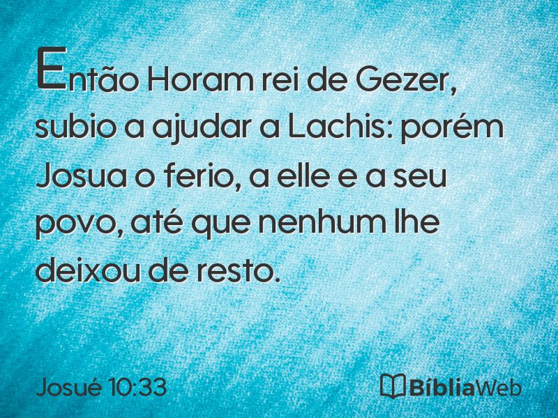 Josué 10:33 em imagem para compartilhar