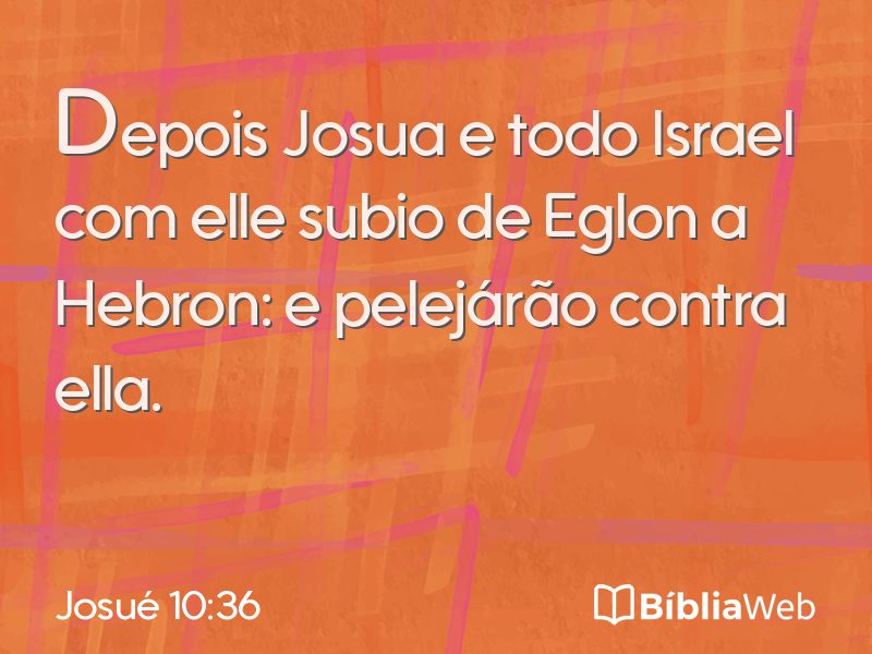 Josué 10:36 em imagem para compartilhar